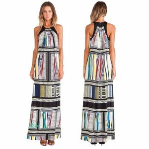 DVF Multicolor Striped Maxi Dress